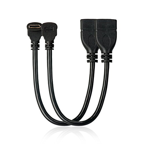 Mini HDMI zu HDMI Kabel, VANDESAIL Rechtwinklig (90 und 270 Grad) Mini HDMI Adapter Stecker auf Buchse 1080P Konverter Vergoldeter Stecker - 6