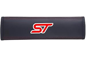OBONG 2 Pezzi Auto Imbottiture Cinture di Sicurezza Spallina Compatibile con per Ford ST Line Focus X 2 3 Mondeo Fiesta Kuga MK2 MK3 MK4 Copricintura Sicurezza Interni Accessori,A