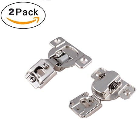 Face Frame Soft Closing Hinges for Kitchen Cabinet Door 1/2" Overlay 105° Cupboard Soft Close Hinge Compact Concealed Inset Hinge Self Closing Hinges, Nickel Plated
