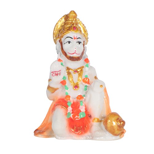 Divine GiftsDivine Gifts Marble Hanuman Statues for Car Dashboard, Multicolour
