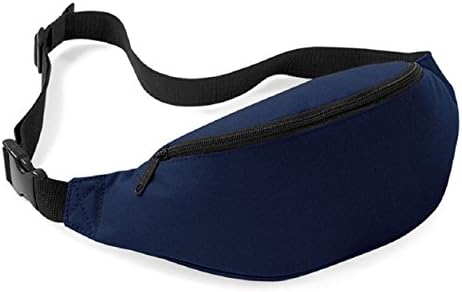 Atdoshop Unisex Running Bum Bag Handy Travel Hiking Sport Fanny Pack Waist Belt Zip Pouch (Navy Blue)