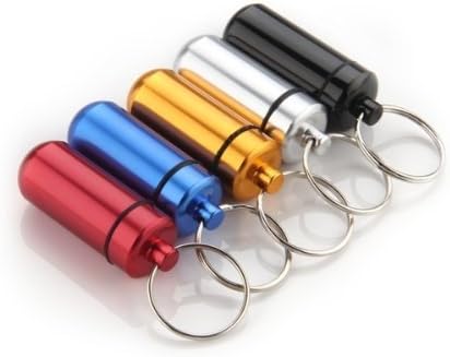 Big Bargain Aluminum Pill Box Case Bottle Holder Container Keychain