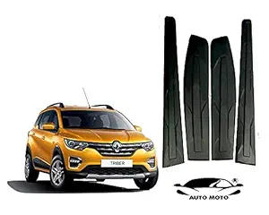 AUTOMOTO Side Door Beading Door Cladding Protector Alpha Black Color in for Renault Triber Set of 4