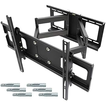 Supporto Tv Da Parete Staffa Orientabile Per Schermi Da 26'' A 47'' Colore Nero