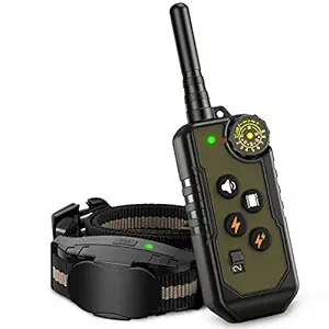 MUEBAR Dog Training Collar, Waterproof Rechargeable Shock Collars for Dog with Remote, 4 Training Modes, Short/Long Shock, Beep, and Vibration, Electric Training Collar for Medium Large Dogs