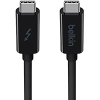 Belkin F2CD081bt1M-BLK - Cable Thunderbolt 3 de USB-C a USB-C, 20 Gbps, 4K, 60 W, 1 M, color negro