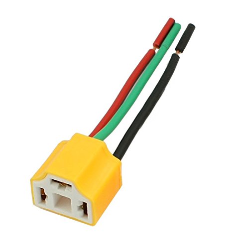 TOOGOO(R) 2 pezzi H4 9003 HB2 Femmina Ceramic Wire imbracatura Faro Sockets Plug