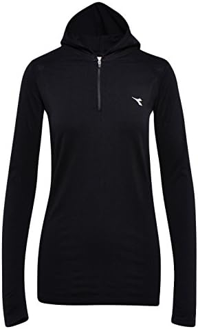 Diadora Sport Women's 102172907 L. Seamless Long Sleeve HD T-Shirt, Nero, Large/X-Large