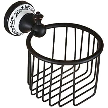 Hiendure® Wandmontage Antik Messing Papierhalter Korb