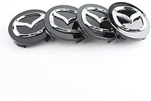 ZUOBYMBC 4 Pièces Cache-Moyeu pour Mazda Speed MS MX3 CX3 CX5 2 3 6 323 626 RX8 RX7 56mm,Cache Moyeux,Cache de Roue Centrale,Auto Cache Moyeux Capuchons De Centre,Jante Centre D'emblème