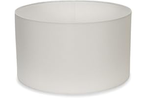 MiniSun | Medium Modern White Fabric Drum Light Shade | Lamp Shades, Home Décor & Improvement Essential | 350mm Shade Width