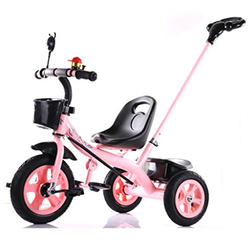 Preisvergleich Produktbild FADACAI Unterstützte Kinder Dreirad Wagen 2-6 Jahre alt , pink