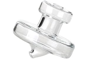 RORA 2 tappi in vetro per carburatore al quarzo Banger, per tappi per unghie al quarzo senza domande, con tenuta per tubo per dab Rig Water Bong (trasparente)