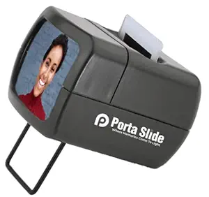 Porta Slide PS-E2 Illuminated Slide Viewer, Battery-Operated Hand Held Slide Viewer, Portable Slide Viewer, Picture Slide Viewer for 2X2 & 35mm Photos & Film, Photo Slide Viewer, Made in Europe