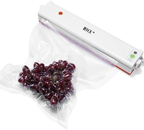 WHX Home Kitchen Vacuum Sealer Machine for Food Saver and Storage with 10pcs Vacuum Sealer Bags