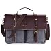 Produktbild Herren Umhängetasche,Coofit Ledertasche Männer Arbeitstasche Leder Messenger Bag Vintage Aktentasche Laptoptasche Businesstasche