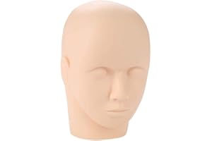YUYTE Głowa Manekina do Makijażu, Głowa do Makijażu, Głowa Manekina Głowa do ćwiczeń Głowa do Treningu Makijażu Przedłużanie Rzęs Kosmetyki Trening Masaż Praktyka