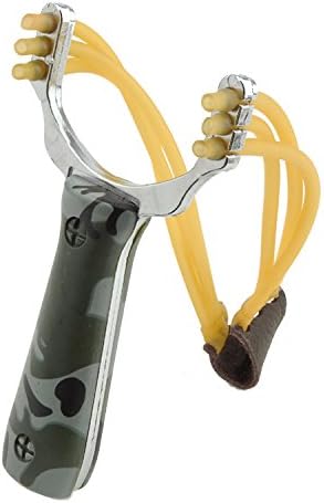Stainless Steel Outdoor Hunting Slingshot Powerful Slingshot Bow Hunting Catapult With Rubber Band (camouflage)