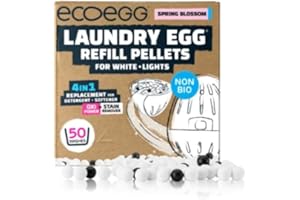 ecoegg Wäscheei Nachfüllpackungen für Weiß und Lichter, Frühlingsblüte, 50 Wäschen