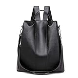 Material: Hochwertiges Nylon und PU Leder. Der Rucksack ist aus gutem Nylon und Leder gefertigt, wasserdicht, abriebfest und nicht verblassend. das perfekt für jedes Wetter, besonders für regnerische Tage, ist.