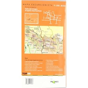 Mapa Valle del Aragón - aragues-aisa-canfranc - pirineo aragones (Top 25 (prames))