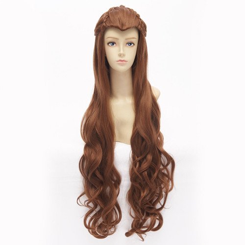 Anime Wig 31.5" 80cm The Hobbit/The Lord of the Rings Legolas Peter Jackson Curly Brown Hair Wig