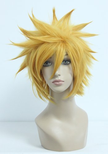 Preisvergleich Produktbild Ladieshair Cosplay Perücke gold 32cm glatt Kingdom Hearts