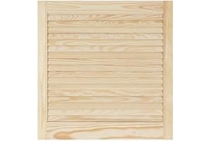 KB TOOLS Louvre Door – Pine Wood – Vented Open – Ready to Paint Internal Louvre Cupboard Doors – Slatted Wardrobe Doors – Various Sizes (606mm (24") Height, 594mm (23.4") Width)