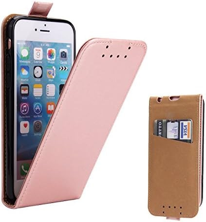 Supad iPhone 6 Case, Leather Flip Wallet Slim Case Cover For Apple iPhone 6/6s 4.7 Inch (Rose Gold)