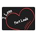 Produktbild Mousepad Modern I Love Port Louis schwarz