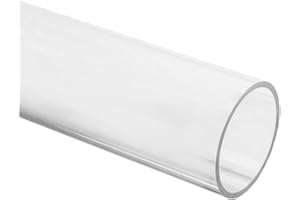 EH Design PLEXIGLAS® XT Tubo de plástico transparente transparente de vidrio acrílico XT transparente (transparente, 50/46 mm, longitud: 500 mm)