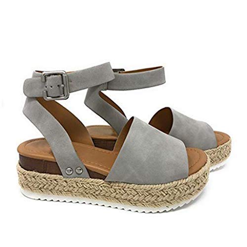 Preisvergleich Produktbild Angebote, Deals,pitashe Damen Espadrilles mit Plateausohle, Frauen Sommer Sandalen Bequeme Strandsandalen Elegante Sandaletten Frauen Flip Flops Sandalen Roman Schuhe Hausschuhe Anti Rutsch