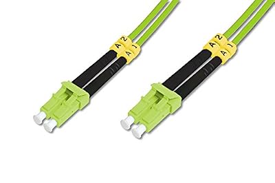 Digitus DK-2533-02-5 câble de Fibre Optique 2 m OM5 LC Green,White - Câbles de Fibre Optique (2 m, OM5, LC, LC, Male Connector/Male Connector, Green,White)