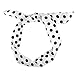 Wire headband Stylish Retro Wire Hair Band Women Head Hair Band (Big Dot White&Black)
