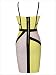 Bling-Bling Dress Women's Yellow Cutout Bandage Dress with Black Lines S
