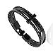 Produktbild JJDSL Armband, Einzigartige Mode Kreuz Armband Männer Armband Lässige Leder Armband Damen Schmuck