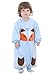 Produktbild Happy Cherry Unisex Baby Schlafsack mit abnehmbare Ärmel Kind Baumwolle Overall Winter Pyjamas Mädchen Jungen Cartoon Fuchs Nachtwäsche Einteiler Schlafanzug für Kinderparty Asiatische Größe L - Blau