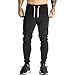 Produktbild Herren Sporthosen Slim Fit Trainninghose Jogger Freizeithosen Btruely Mode Jogginghose Herren Hosen Männer Hosen Casual Slacks Sweatpants Fitness Workout Jogginghose (L, Schwarz)
