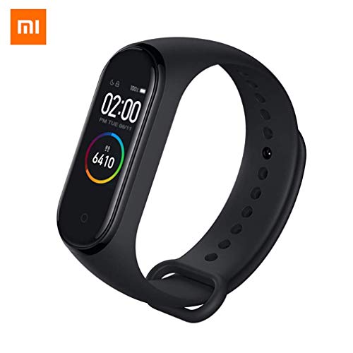 eiAmz Xiaomi Mi Band 4 Pulsera de Actividad,Monitores de Actividad,Pantalla Pulsómetro Fitness Tracker, Pulsera Smartwatch con 0.95 Pantalla AMOLED a Color,con iOS y Android,Negro(Versión Global)