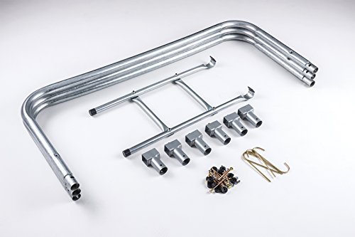 Hop-Sport Gartentrampolin 244, 305, 366, 430, 490 cm Komplettset inkl. Außennetz Leiter Wetterplane Bodenhaken Grün - 8