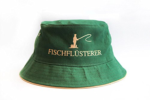 Preisvergleich Produktbild FISCHFLÜSTERER ® Mütze / Angelhut / Fischerhut - die ultimative Kopfbedeckung für alle Angler - grün