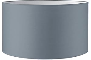 HOME SWEET HOME COLLECTION Home Sweet Home Moderne Abat-jour Bling | cylindre |40/40/22cm | Gris | Abat jour tissu | pour douille de lampe E27 | Abats-jour Plafond, Suspendue, Lampadaire