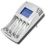 Einfachste Bedienung  Der Ladevorgang startet automatisch wenn das Ladegerät in der Steckdose steckt & die Akkubatterien eingelegt sind / Automatische Erhaltungsladung bei voll aufgeladenen Akkus