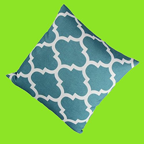 Sunnywill Kissen Fall Sofa Taille Werfen Kissen Abdeckung Haus Dekor (Blau) - 2