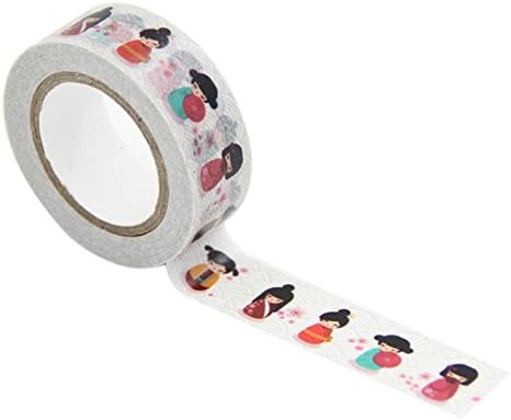 Healthy Clubs Cute Japanese Doll Decorative Tape Washi Tape Nice DIY Sticker 1PCS 1.5cmx10m