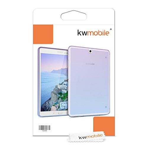 kwmobile Hülle für Samsung Galaxy Tab S2 9.7 T810N/T813N/T815N/T819N – Case Handy Schutzhülle TPU Silikon für Tablet – Backcover Cover klar Violett Blau Transparent - 6