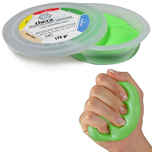 MSD-Hand - Theraflex Putty Pâte de rééducation à malaxer, 170 g, couleur rouge, non toxique, pour arthrite, rééducation et musculation de la main et des doigts