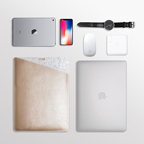 WALNEW 13 MacBook Pro 13 Zoll  A1706 A1708  Ver  ffentlicht in 2016 2017  Schutzh  lle  H  lle Sleeve Case  Cover  mit Zwei-Taschen-Design mit Gesch  
