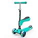 Produktbild WYQ Grün kinderroller ab 2 Jahre Junge, Mit Sitz Tretroller, Sitz kann entfernt Werden, verstellbare Griffe, breiter Plattform mit Blinkendes Rad (Farbe : Green, größe : 58cm × 26.5cm × 69cm)