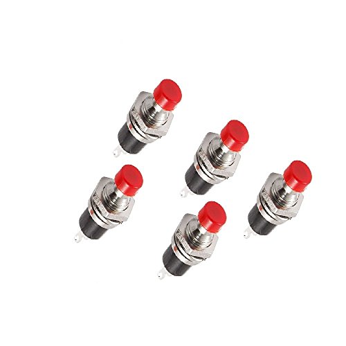 5 stk rot Cap SPST momentanen Mini Taster Schalter Druckknopf AC250V 1A de